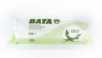 Вата гигиеническая нестерильная в рулонах  250 г 