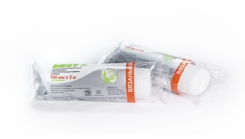 Бинт неэластичный фиксирующий нестерильный, 100 мм * 5 м 